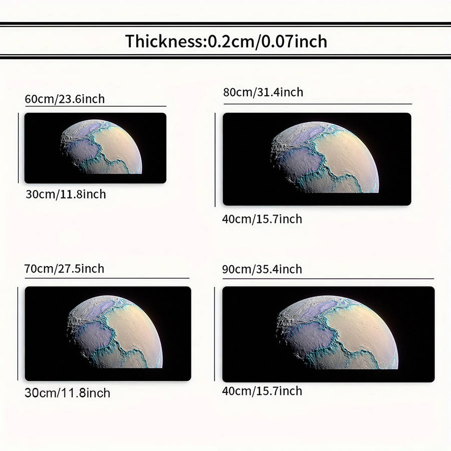 Mouse Pad Size 11.8X23.6Inch Is 30X60Cm Quantity 2
