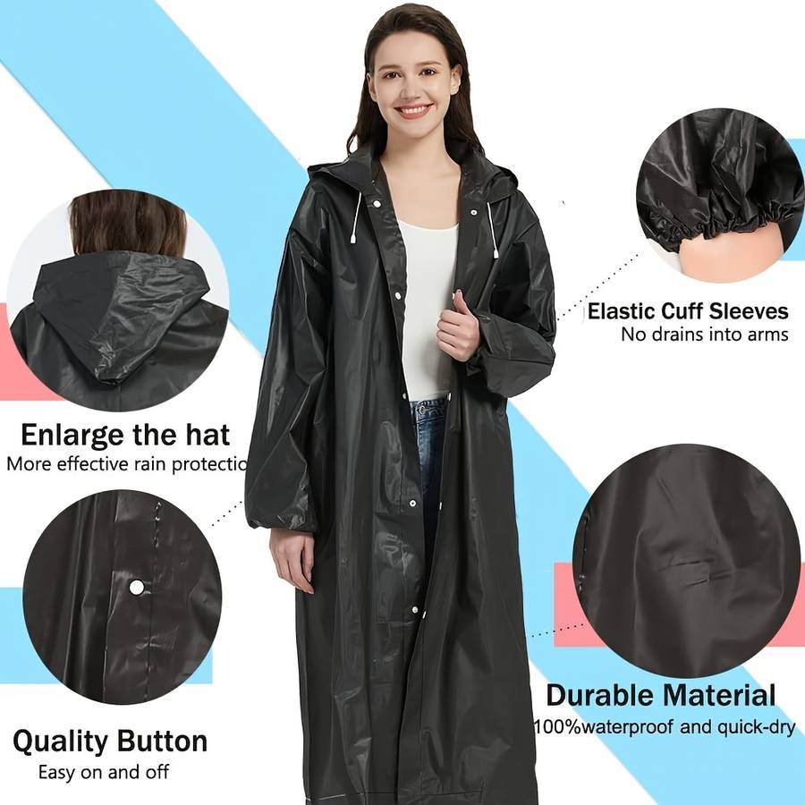 Raincoat Black Size  One Size Fits All