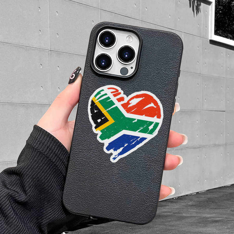 1Pc Ivory White For iPhone 11 Pro South African Flavor Heart Phone Case