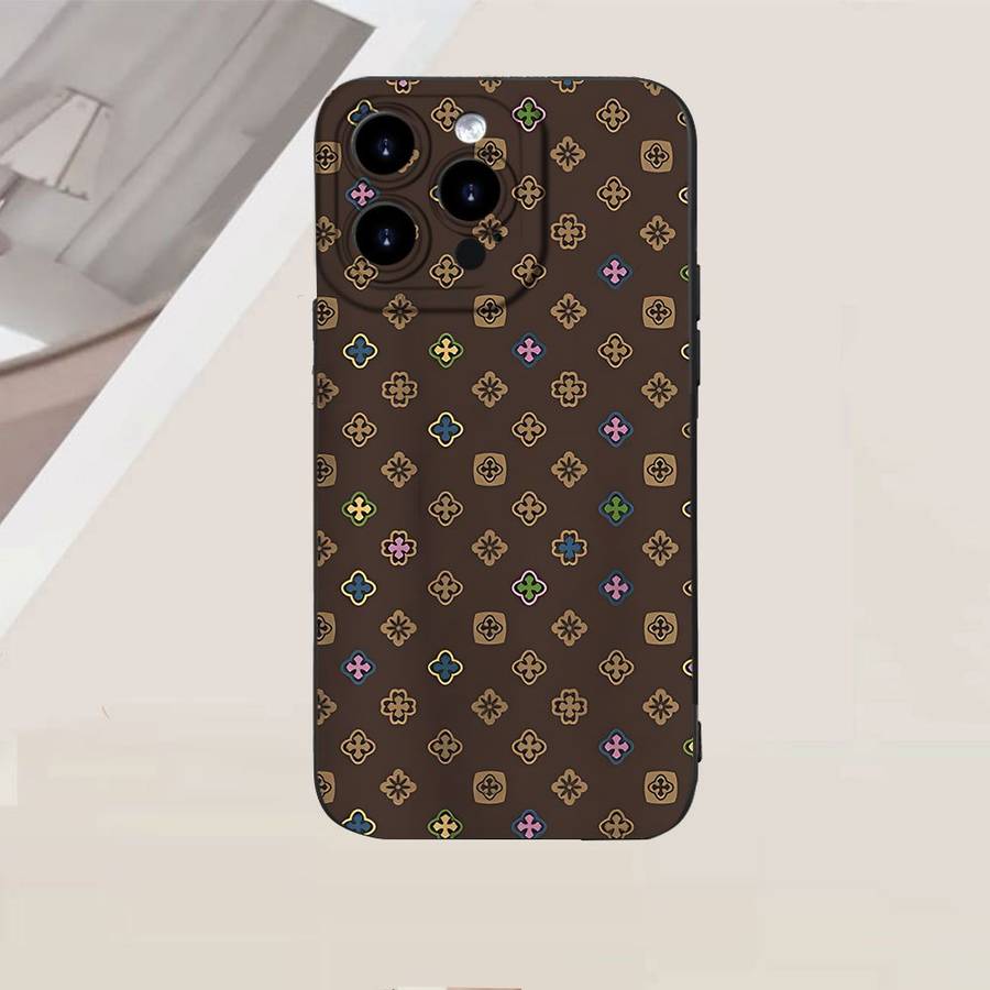 1Pc Black For iPhone 13 Mini Classic Presbyopia Pattern Phone Case
