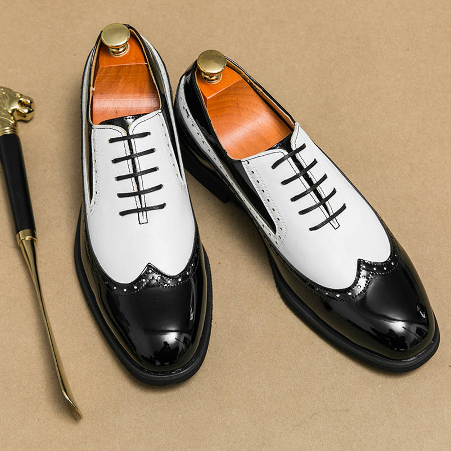 Mens Leather Shoes Color Black Sizeuk 7