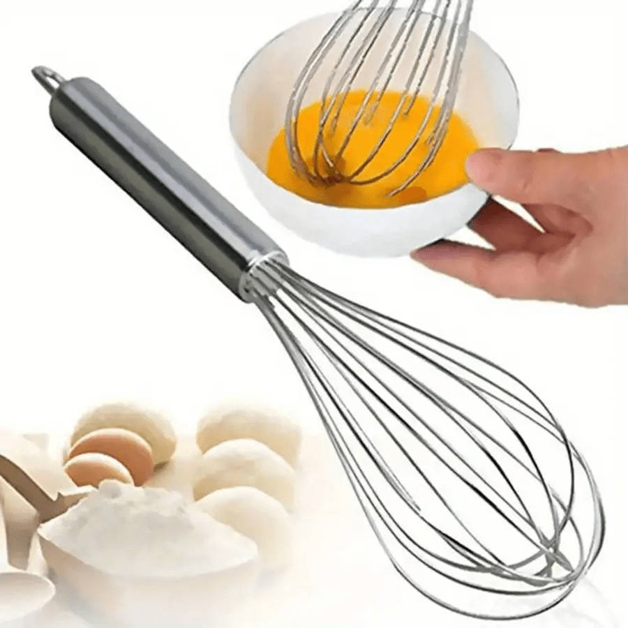 Egg Beater Size A Stainless Steel Whisk 25.4 Cm