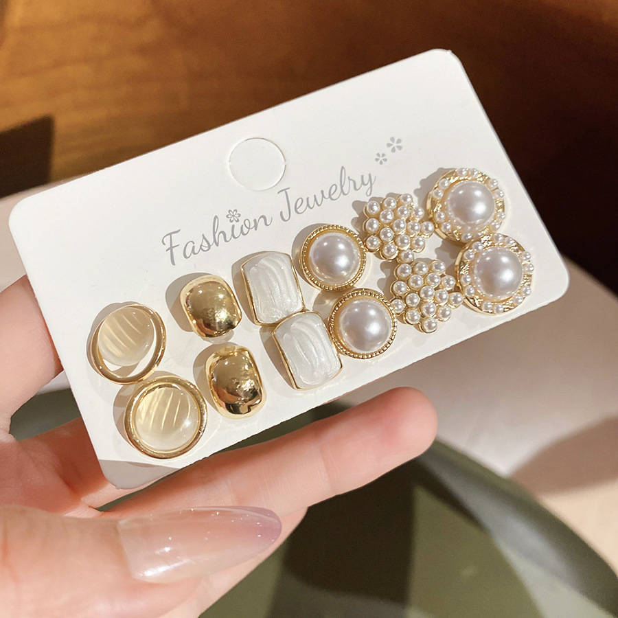 Women S Earrings Color 3 Pair Pack  White 2