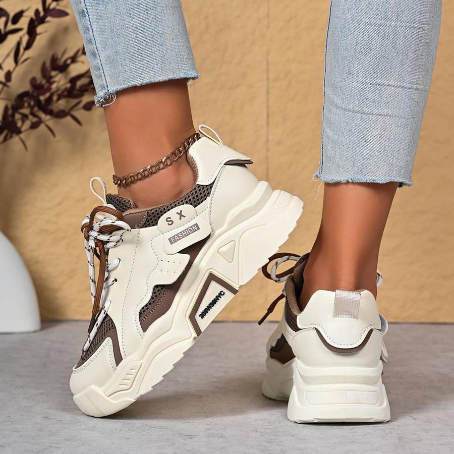 Women S Sneakers Color Beige Sizeuk 5.5