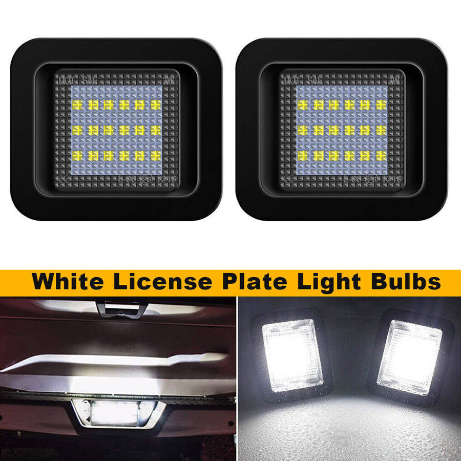 2pcs LED License Plate Lights for Ford F-150 2015-2023 18SMD 2835 LED Plug & Play