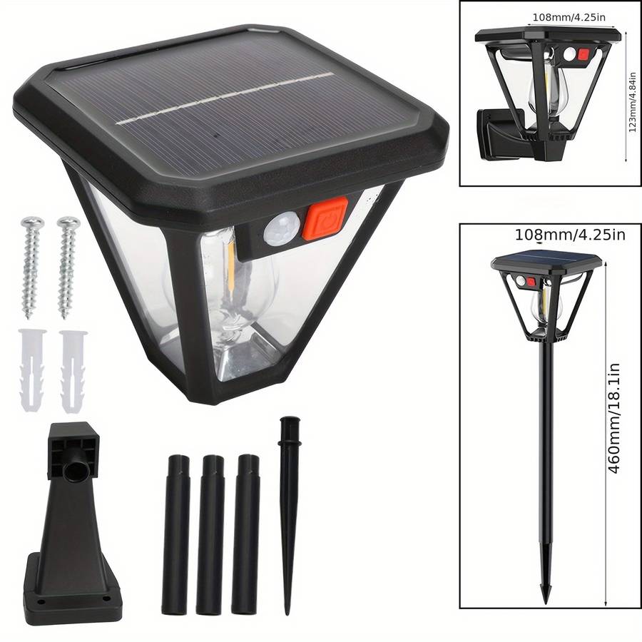 Solar Emergency Lights Color Black