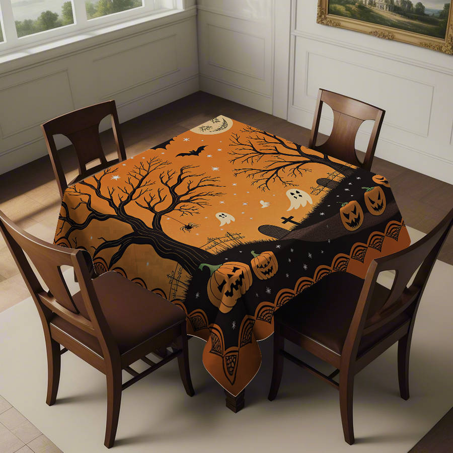 Halloween tablecloth decoration size 160cm x 160cm