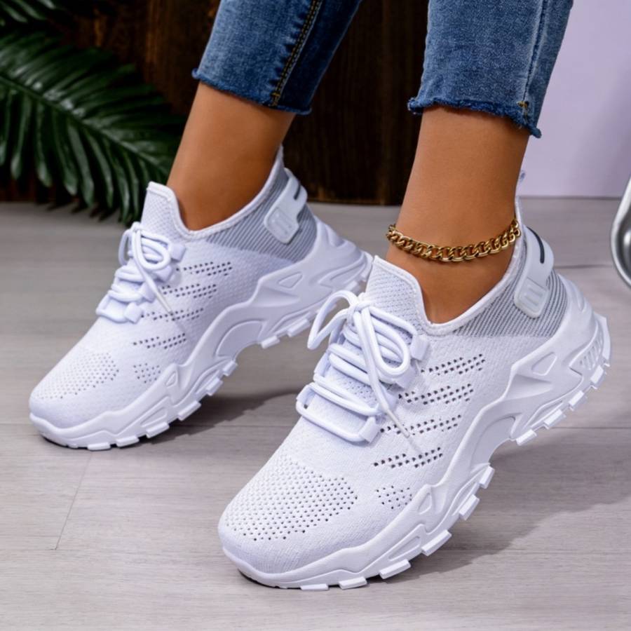 Women S Sneakers Color White Pink Sizeuk 6