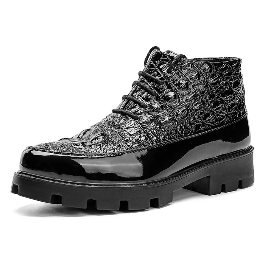 Mens Leather Shoes Color Black Sizeuk 5.5