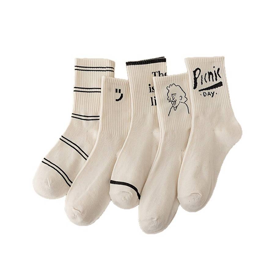 Women S Socks Color 5 Pairs To Mix And Match Size Onesize