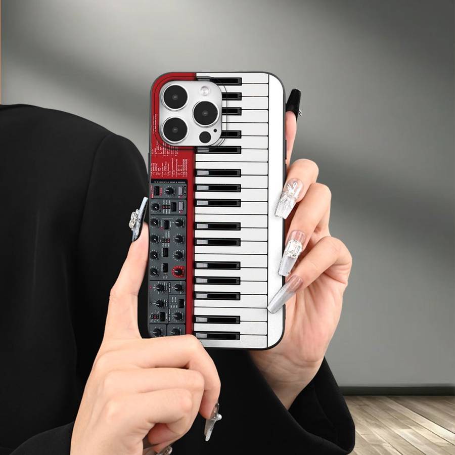 1Pc Mixed Color For iPhone 16 Pro Max Piano Sound Phone Case