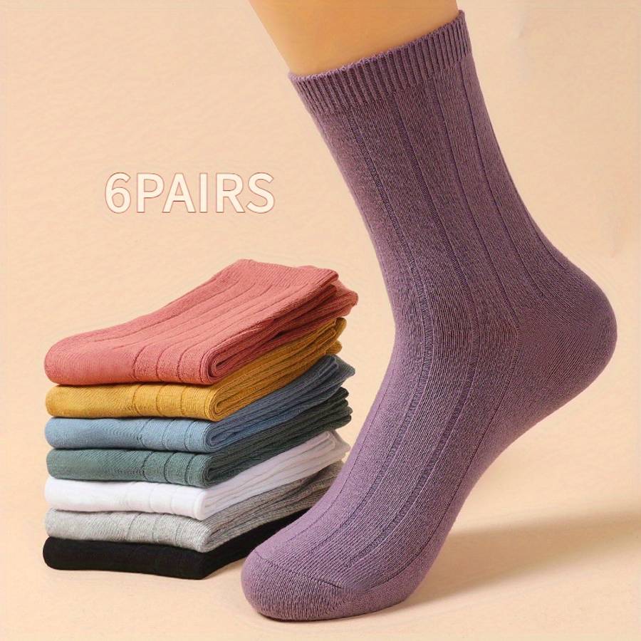 Women S Socks Color 6 Pairs Of Random Mixed Colors Size Onesize
