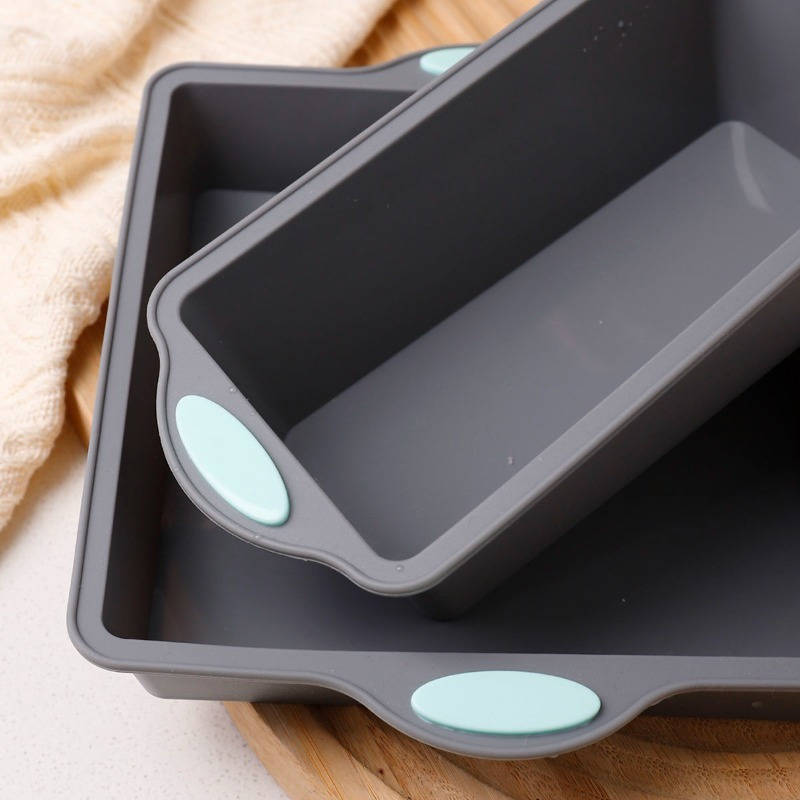 Suitable For Baking Molds Color Gray Edged Blue Quantity Two Piece Set