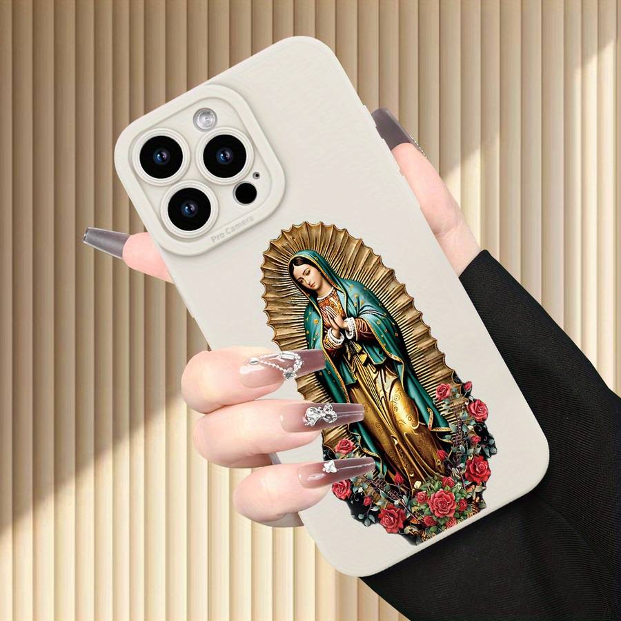 1Pc Ivory White For iPhone 7 Plus 8 Plus Nun Pattern Phone Case
