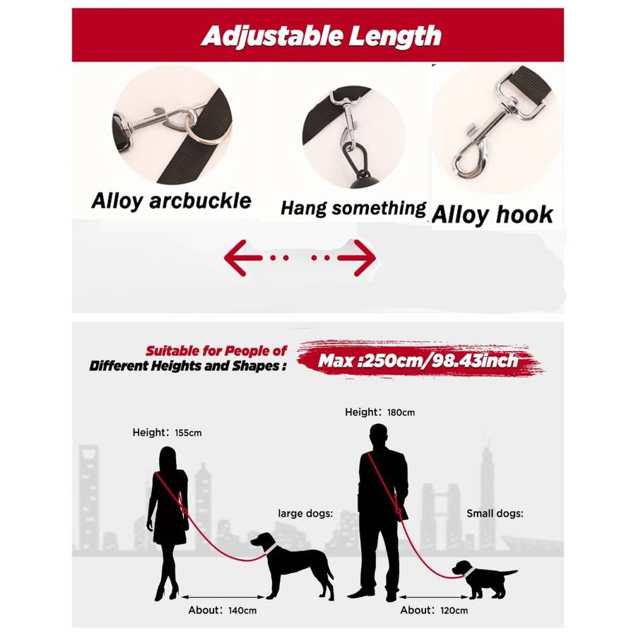 Dog Leash Color Black 118.11 Inch3 Meters Size Onesize