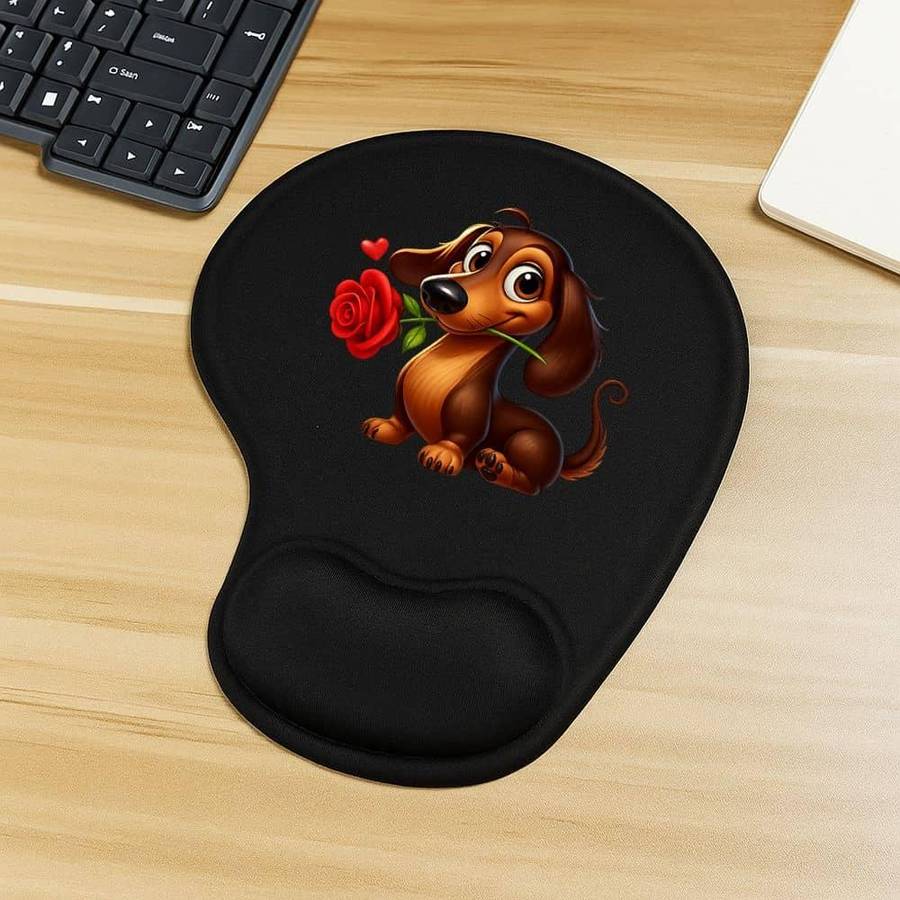 Professional Thickened Adorable Dachshund Rose Cute Mouse For Graphic Designers