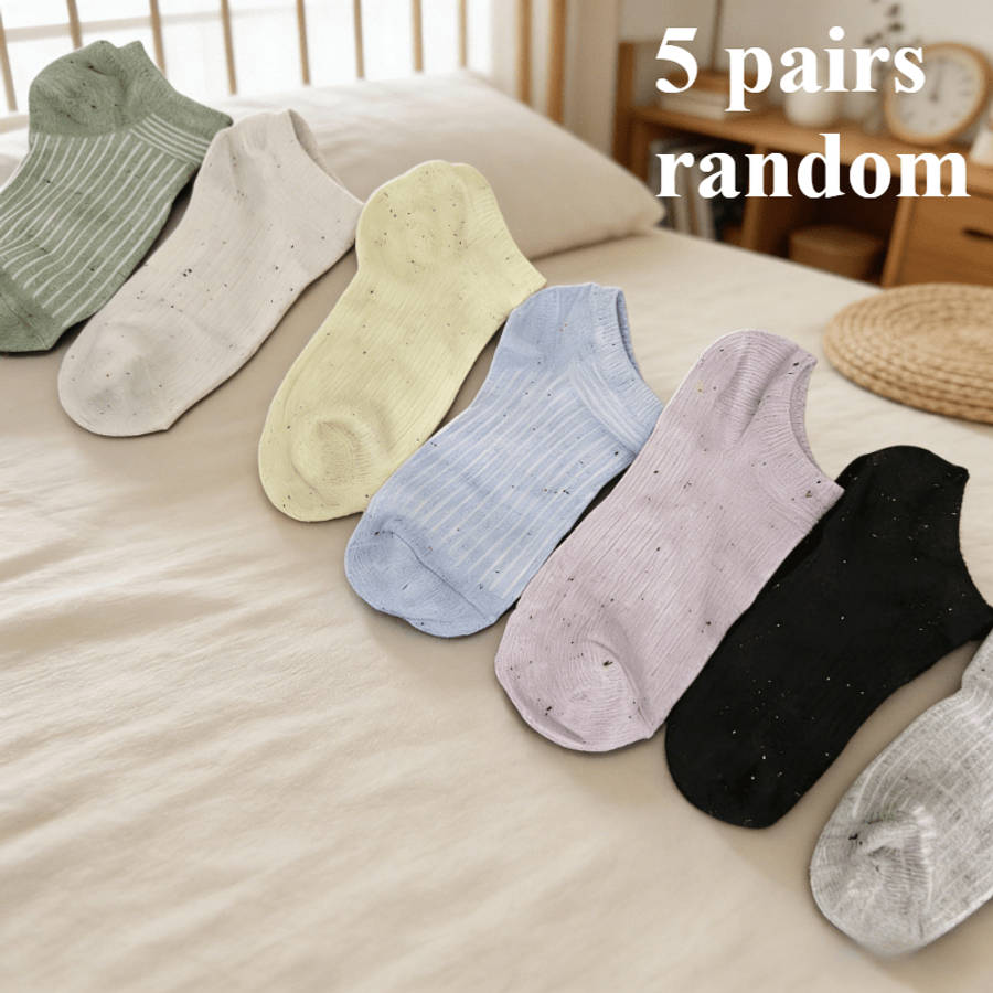Women S Socks Color Mixed Colors Random5 Pairs Size Onesize