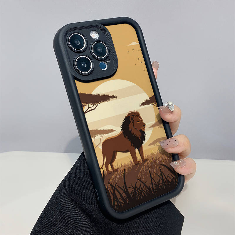 1Pc Mixed Color For iPhone SE 2020 African Savanna Lion Phone Case