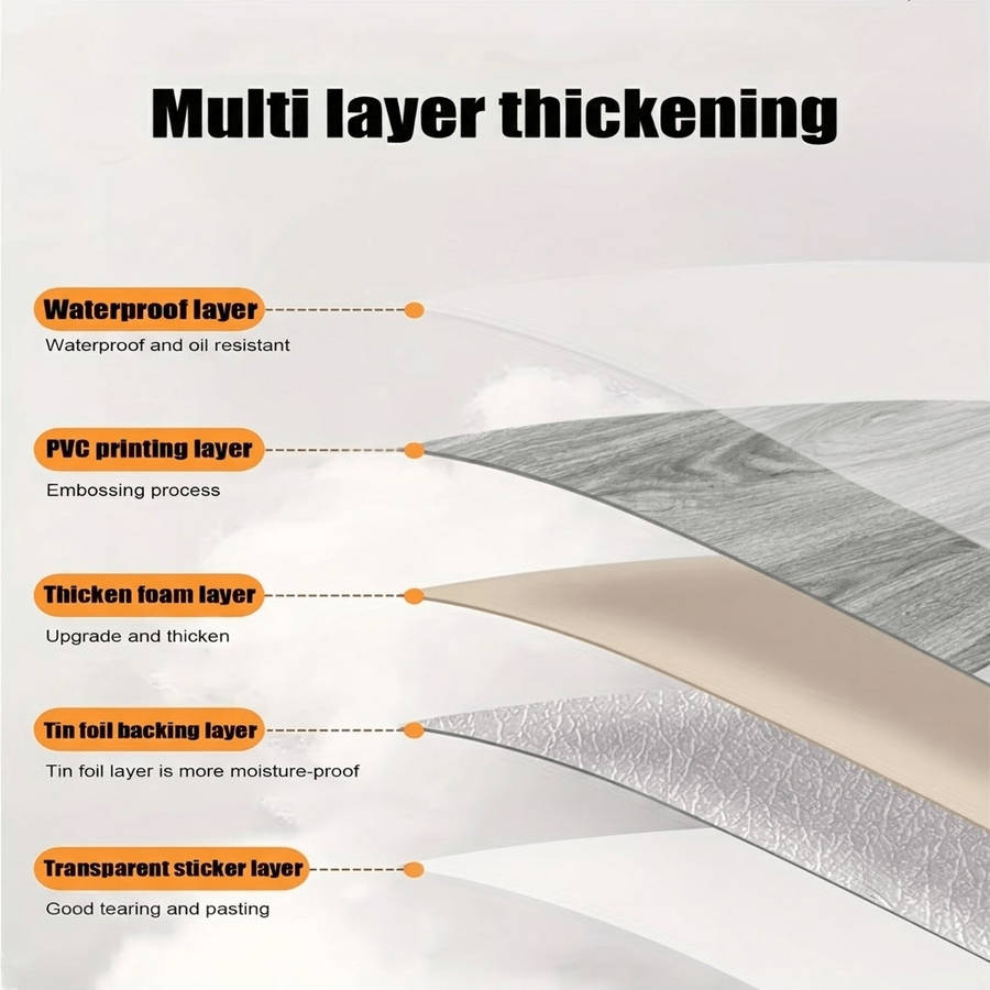 Self Adhesive Floor Stickers Whitewashed Ash