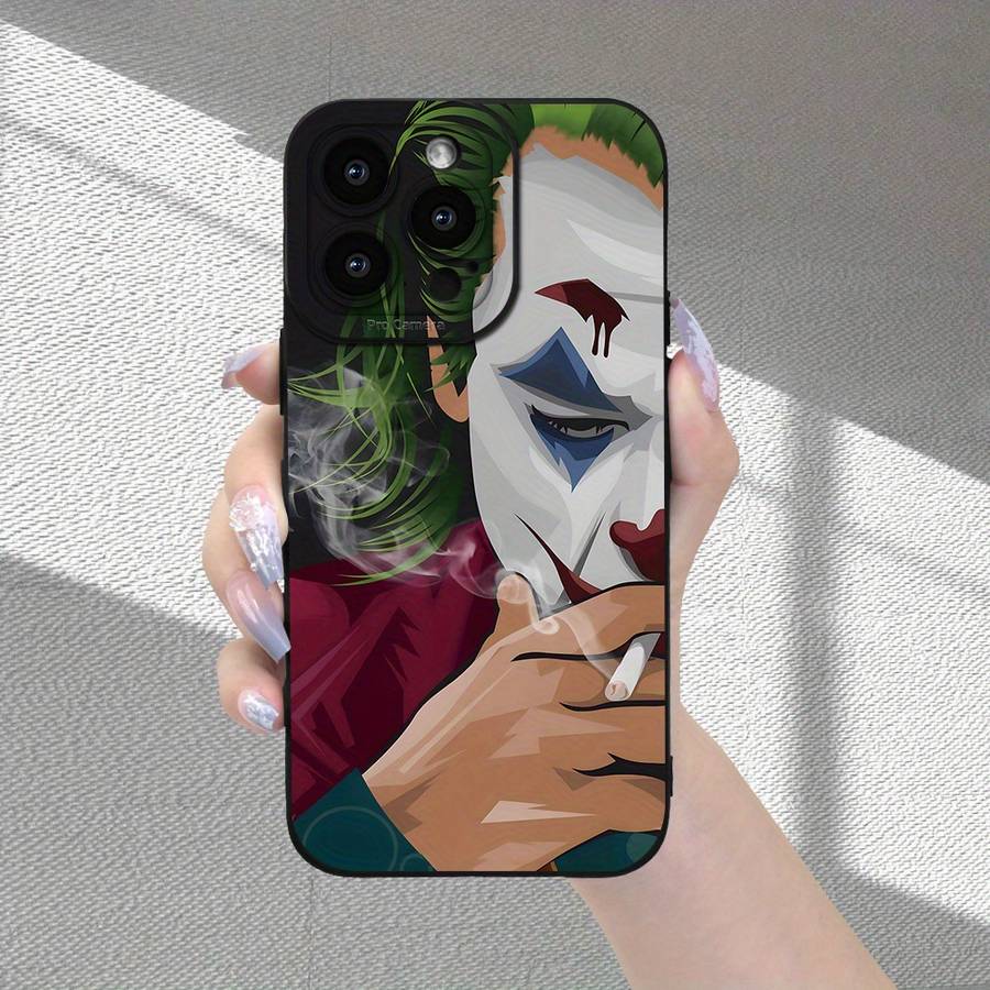 1Pc Black For iPhone X XS Clown Pattern Phone Case