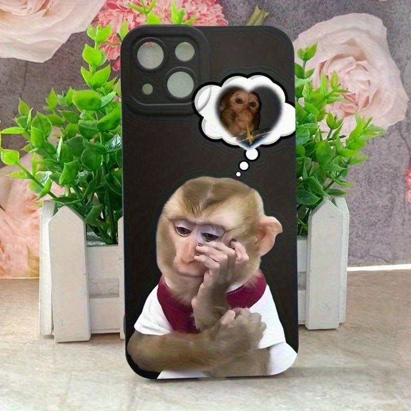 1Pc Black For iPhone X XS Funny Monkey Phone Case