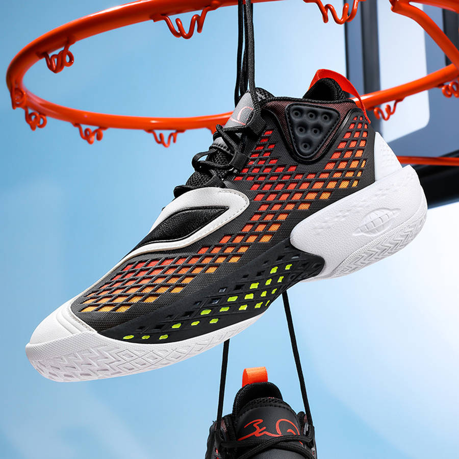 Basketball Shoes Color Black And White Sizeuk 8.5