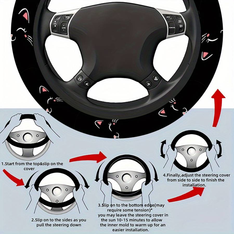 Car Steering Wheel Cover One Size