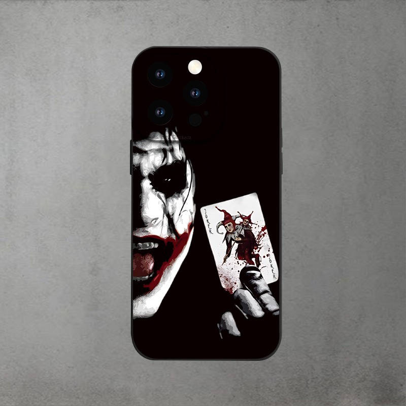 1Pc Black For iPhone 13 Pro Max Mr Joker Black Angel Eye Phone Case