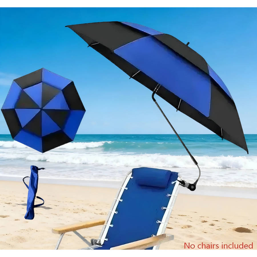 Umbrella Color Blue And Black Color Block  Storage Bag