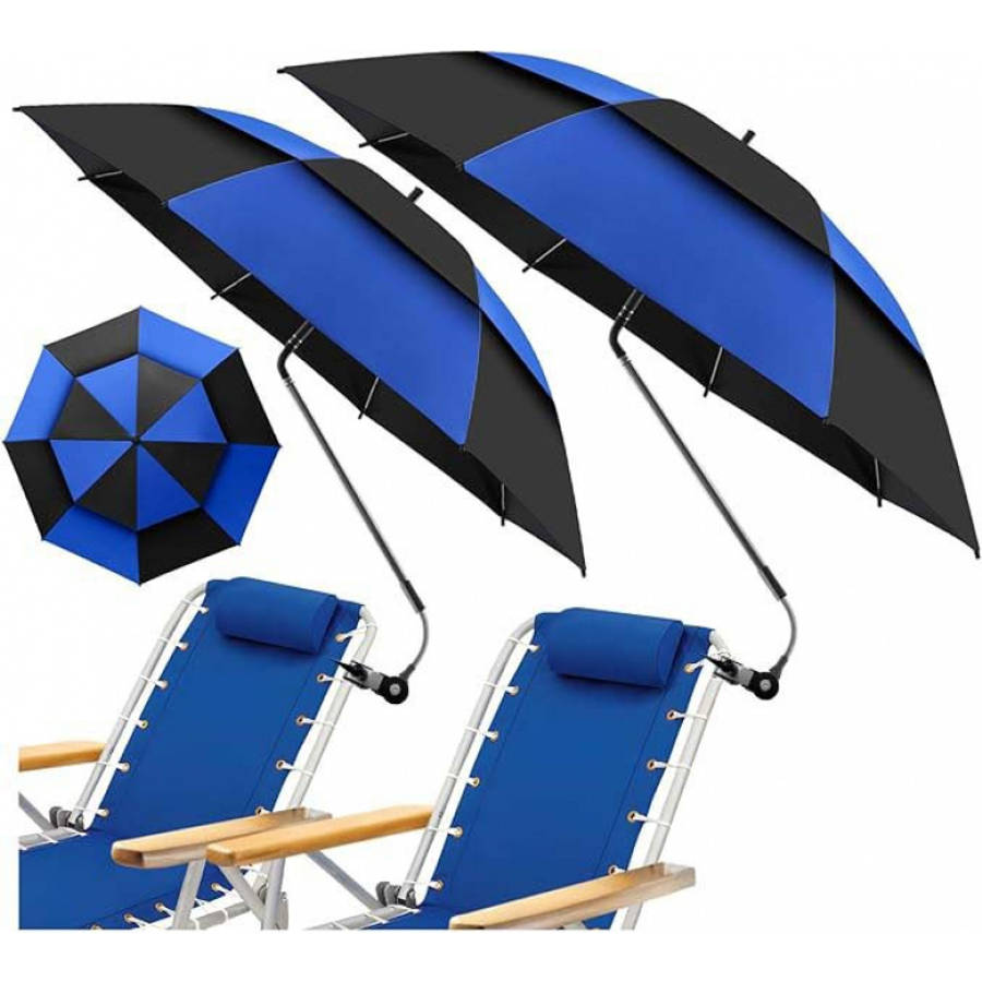 Umbrella Color Blue And Black Color Block  Storage Bag