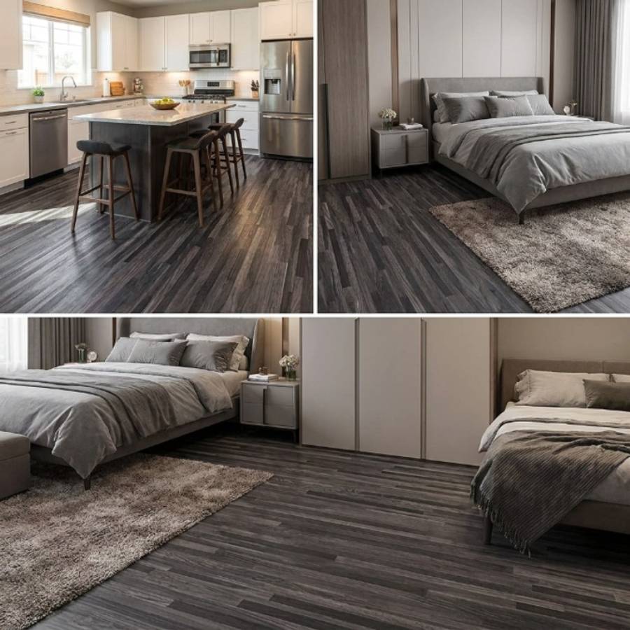 Self Adhesive Floor Stickers Walnut 40Cm*600Cm