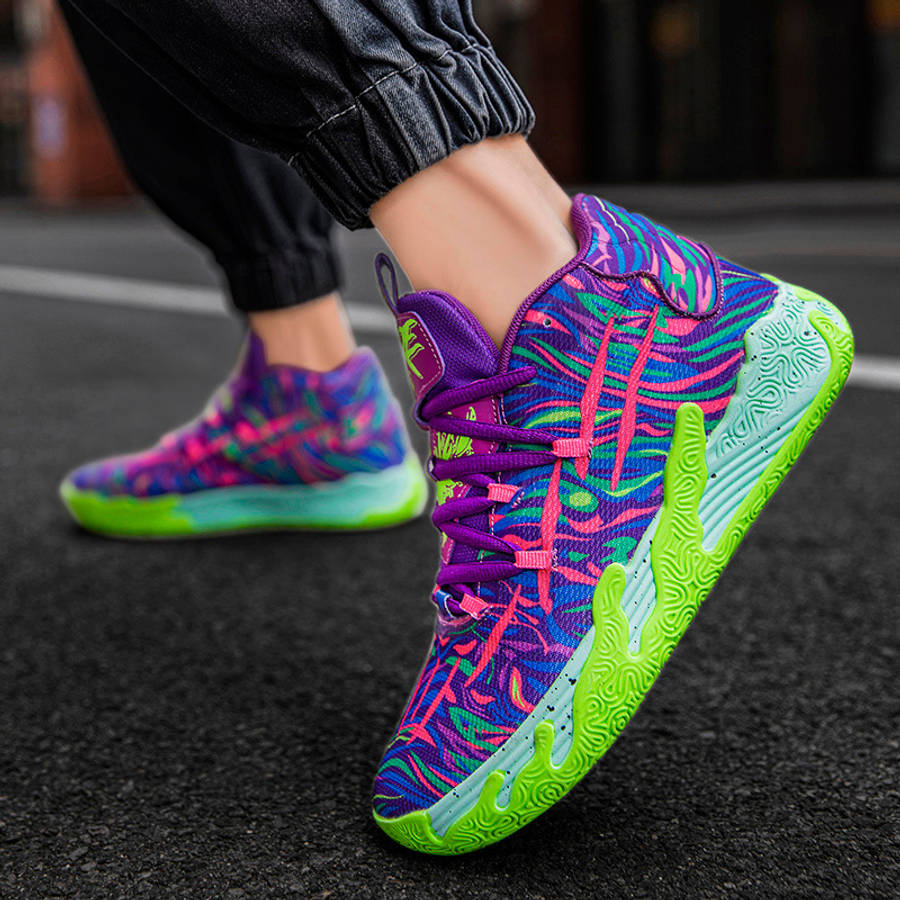 Sneakers Purple Green Size Uk 4