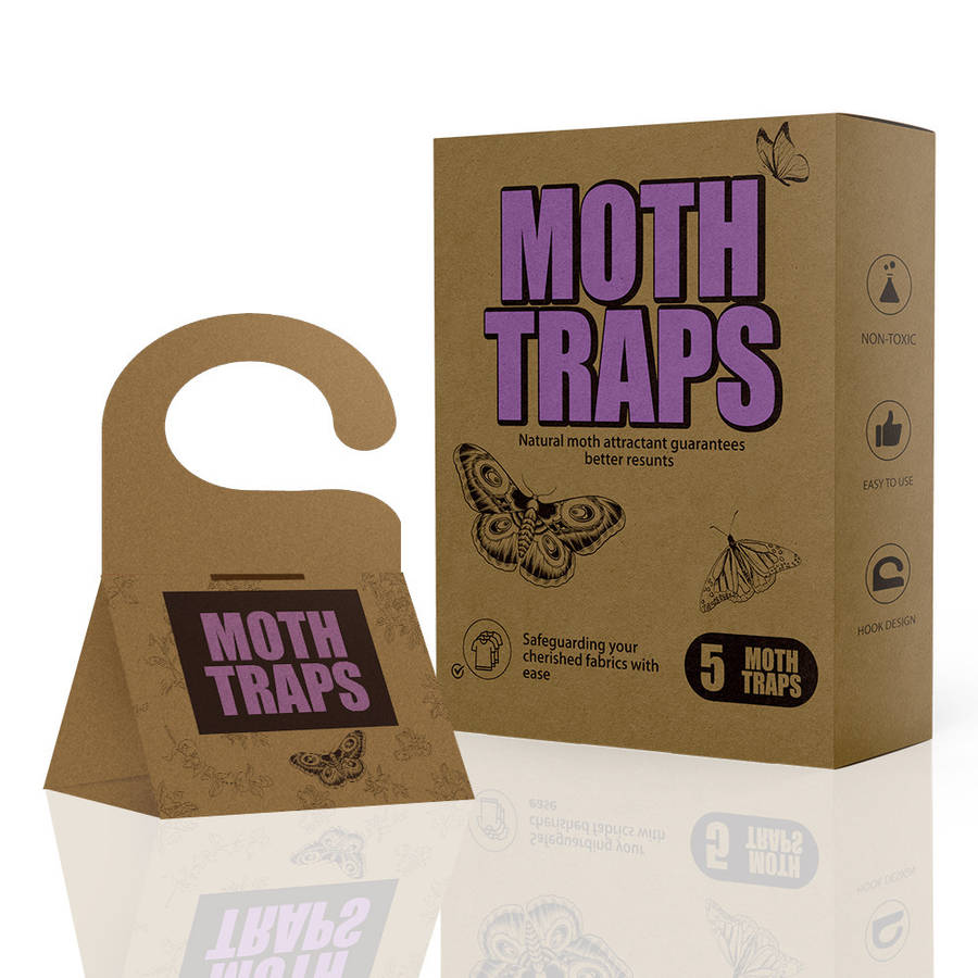 Fruit Fly Traps Model 1 Box Of Moth Catchers  5 Bags In A Color Box