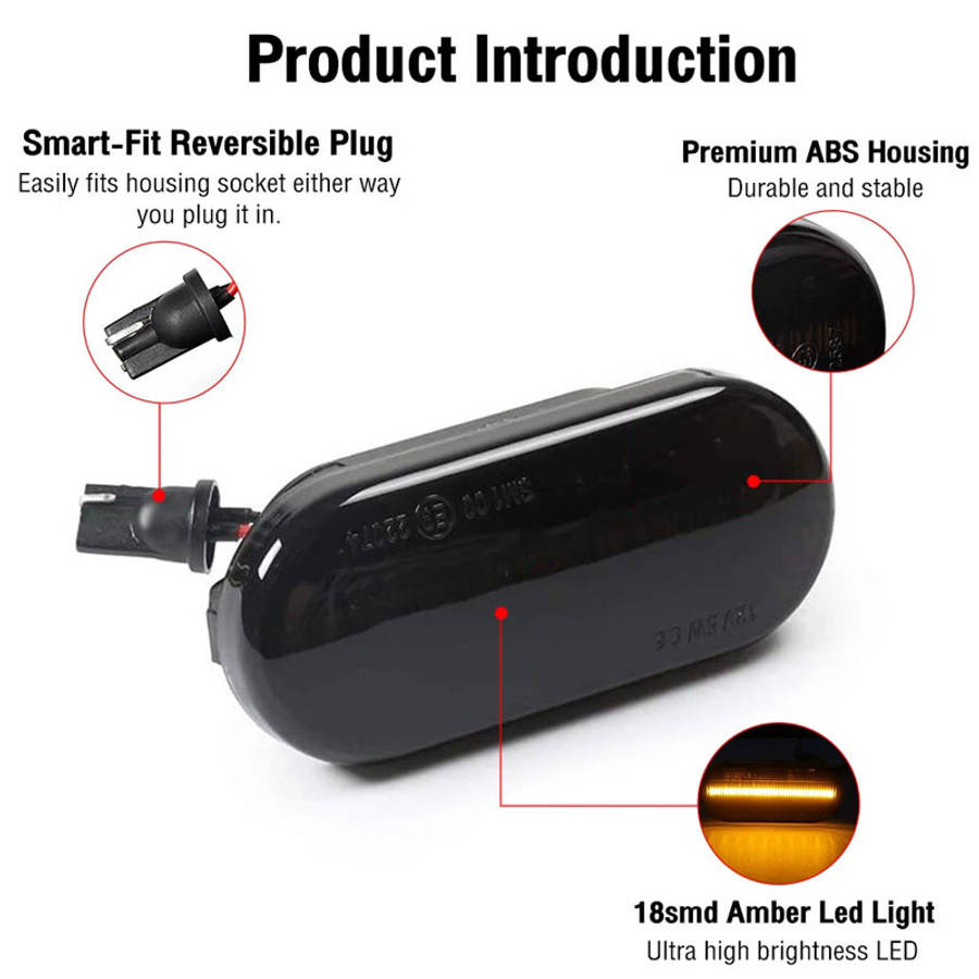 Car Lights Color 2Pcs Black Not Dynamic