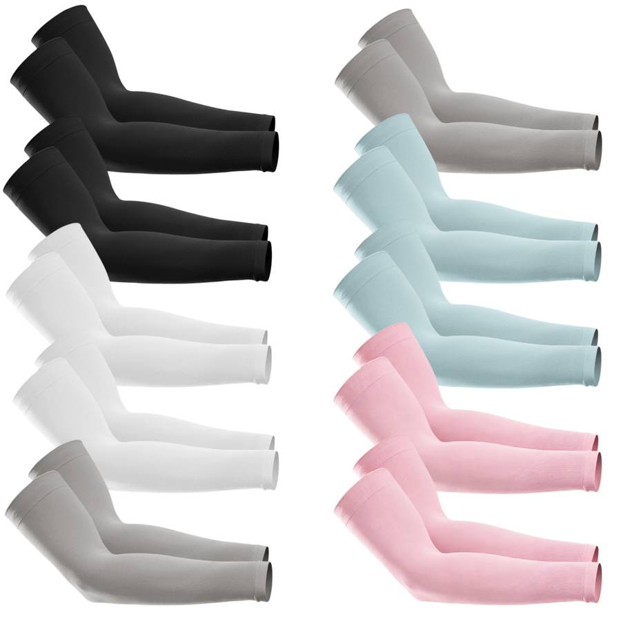 Sunscreen Sleeves Color 5 Pure Black 5 Light Gray