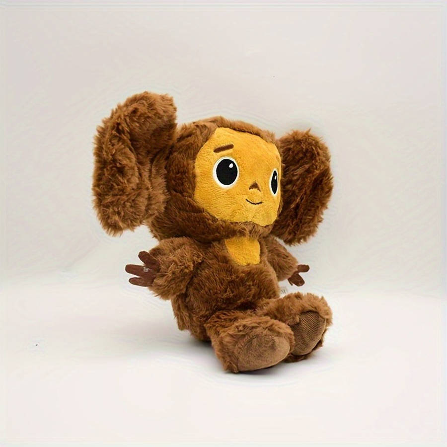 Plush Toyss color big eared monkey size Brown