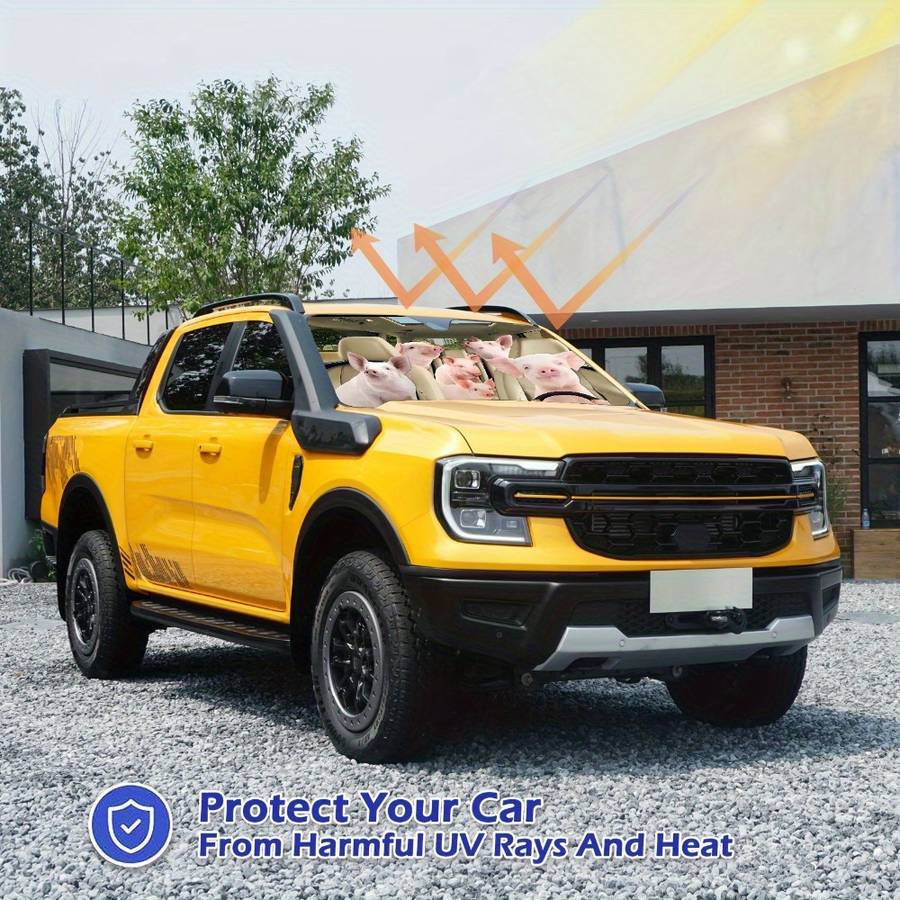 Car Sun Shades Items Pig Family