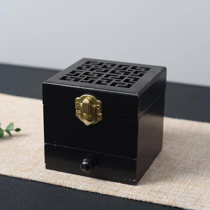Incense Burner Color  Black Material Wood