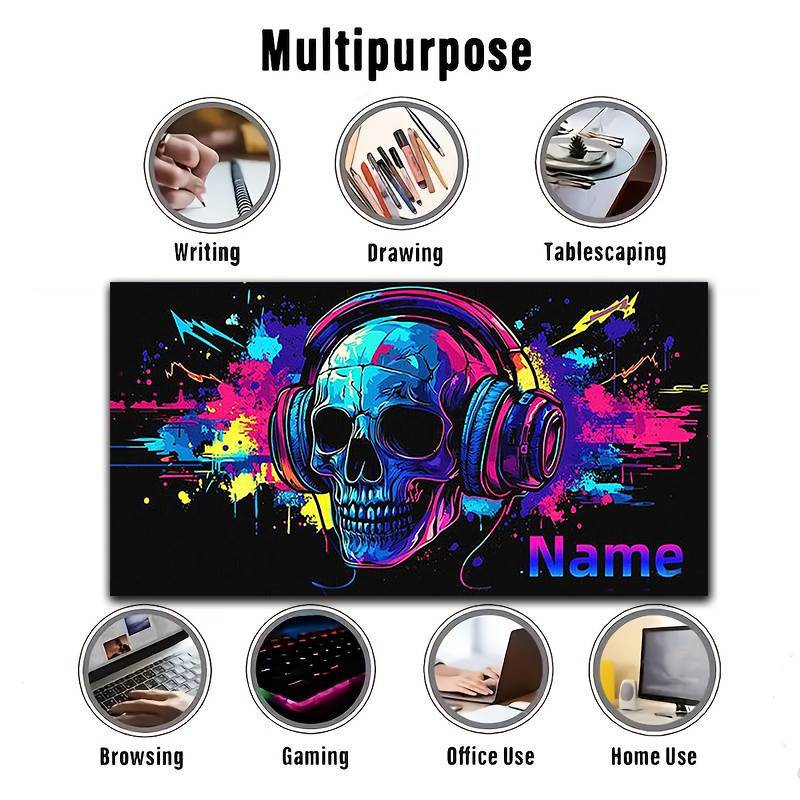 Mouse Pad Size 1Pc Colorful Skull 30X60Cm