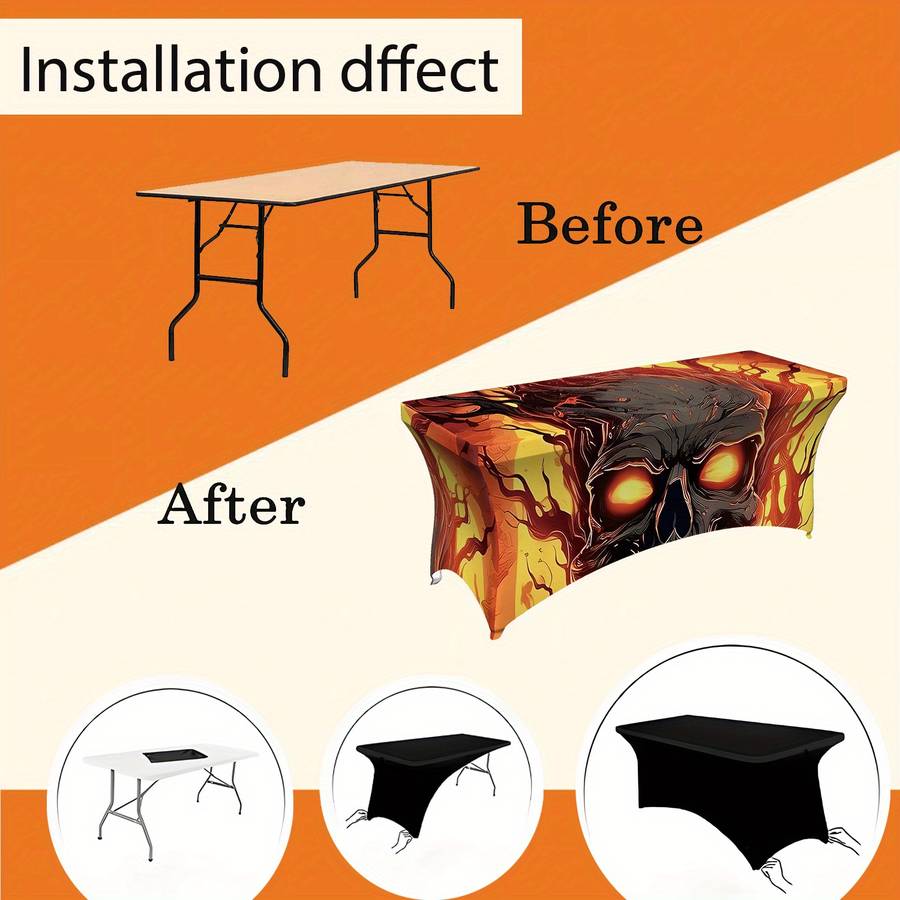 Halloween tablecloth decoration size 8FT