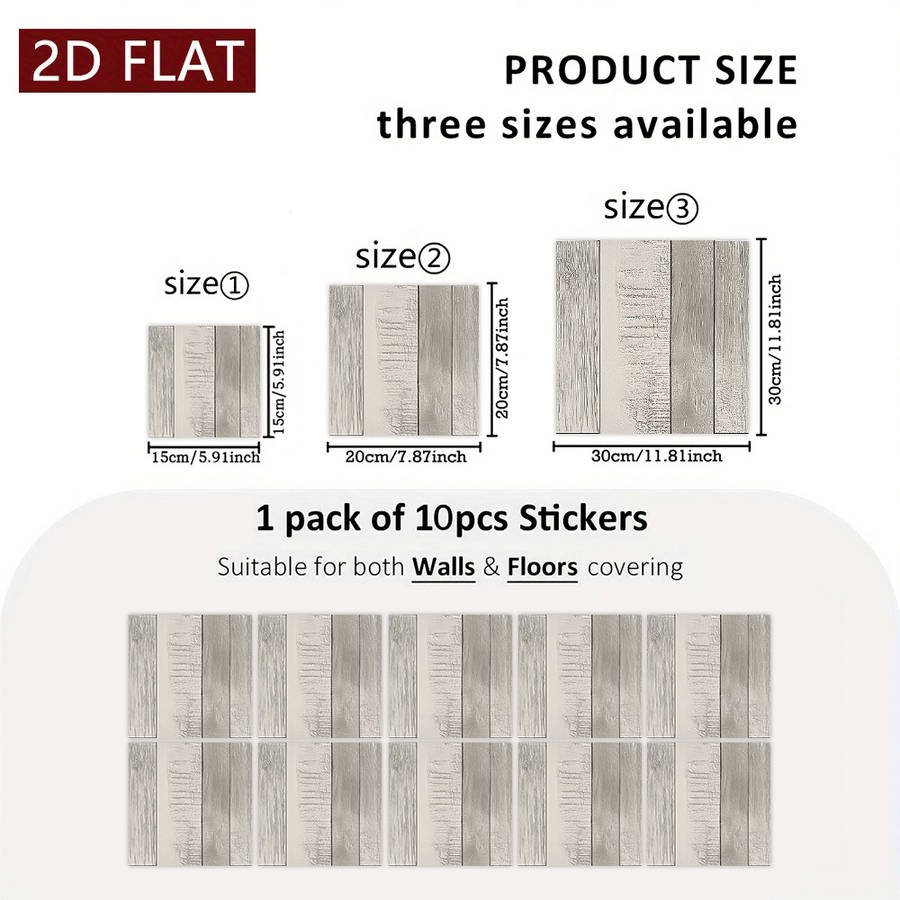 Self Adhesive Floor Stickers 5.91X5.91Inch15X15Cm 10Pcs