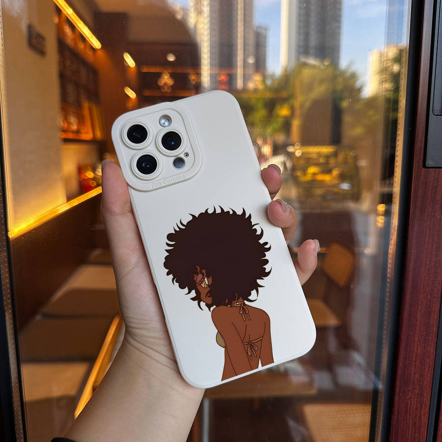 1Pc White For iPhone 13 Pro Wild Female Aesthetics Phone Case