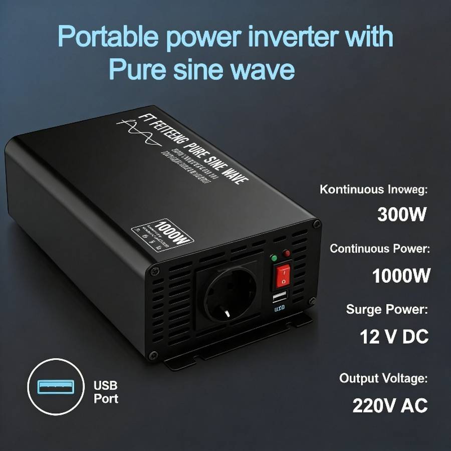 Inverter Applicable People Portable Pure Sine Wave 2000W