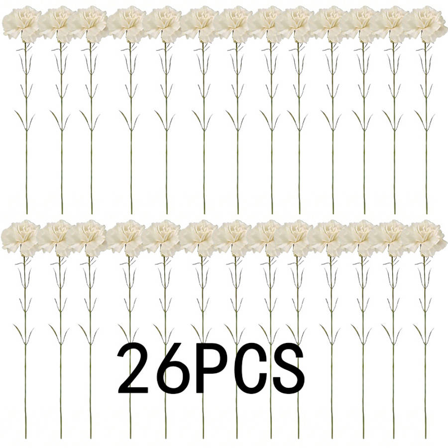 Wedding Supplies Style 26Pcs White Carnations Multiple Purchases Recommended