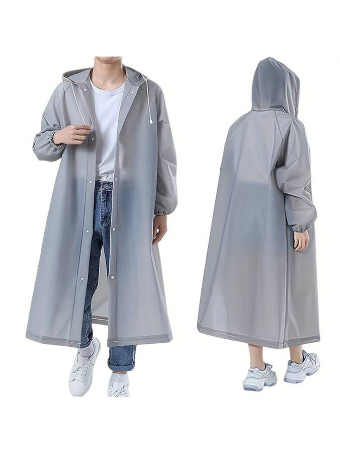 Raincoat Grey Size Asian Xl