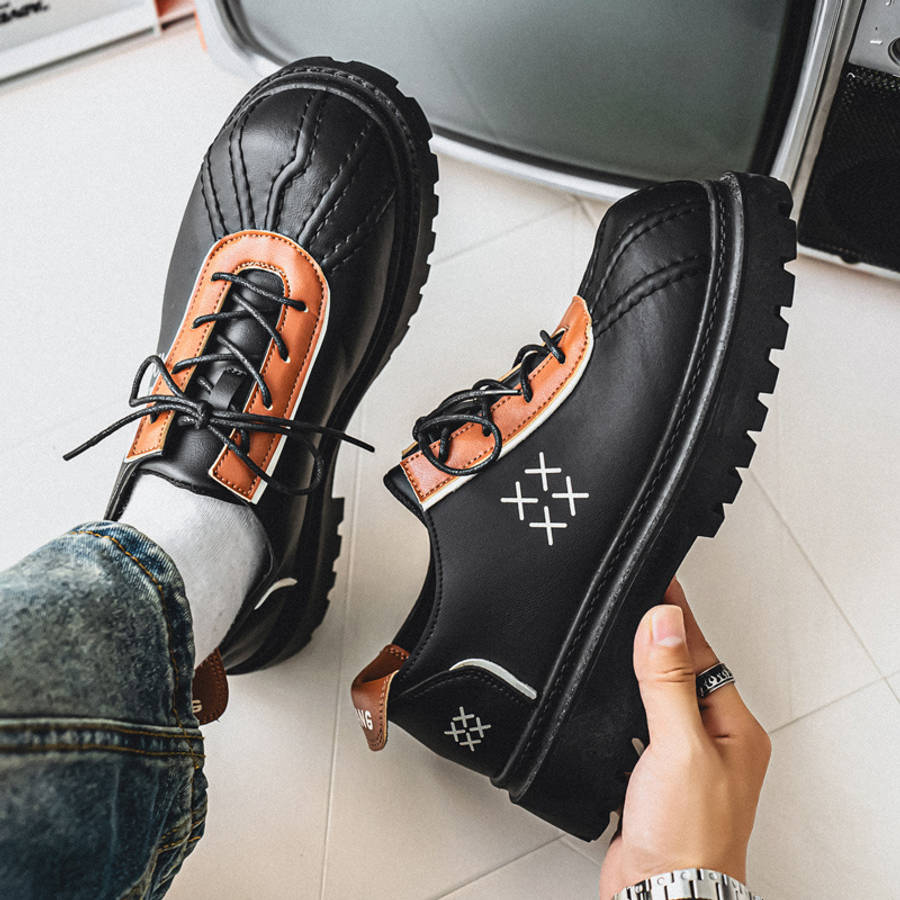 Mens Leather Shoes Color Black Sizeuk 7