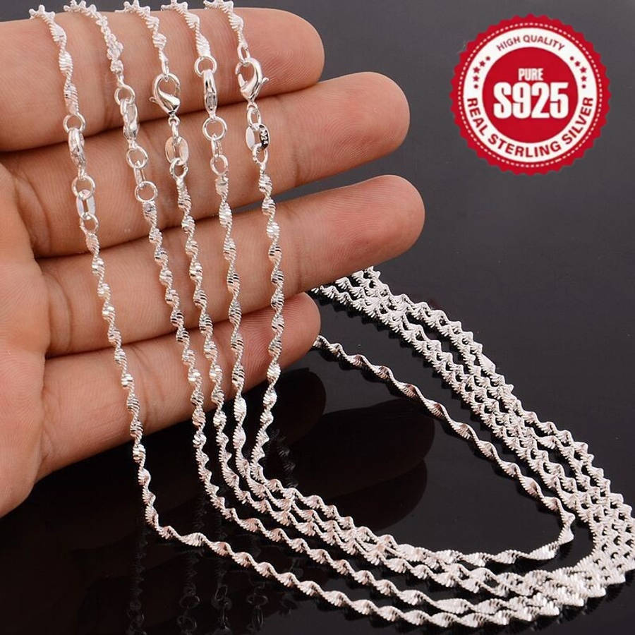 5Pcs Faux Pearl Sterling S925 Water Silver