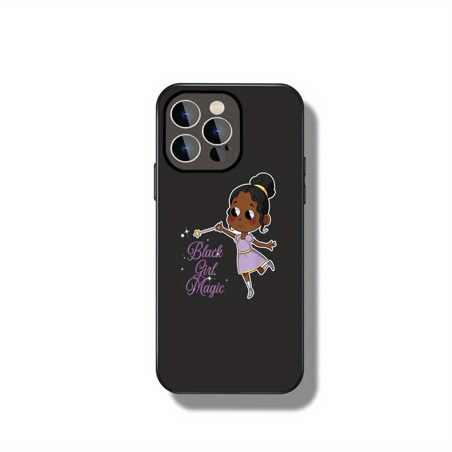 1Pc Black For iPhone 14 Pro Max Magical Girl Power African Phone Case