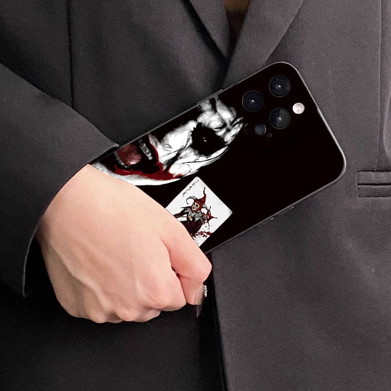1Pc Black For iPhone 13 Pro Max Mr Joker Black Angel Eye Phone Case