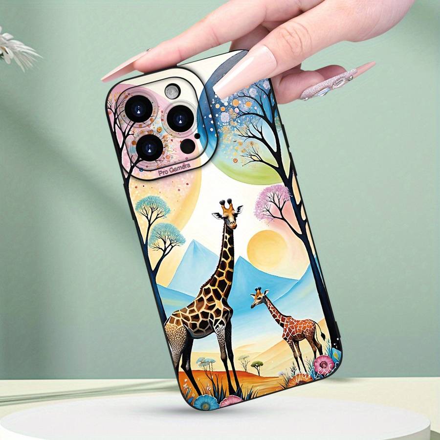 1Pc Black For iPhone 14 Pro African Style Phone Case